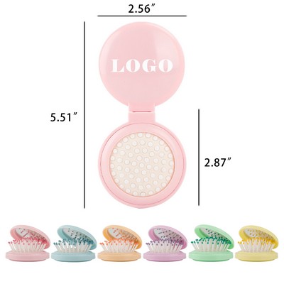 Folding Air Cushion Comb With Mirror
