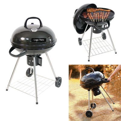 Custom Kettle Charcoal BBQ Grill with Wheels