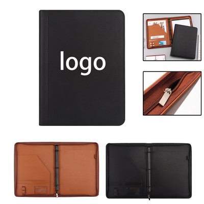 Zippered Leather Padfolio