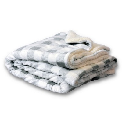 Micro Mink Plaid Sherpa Blanket (50" x 60")