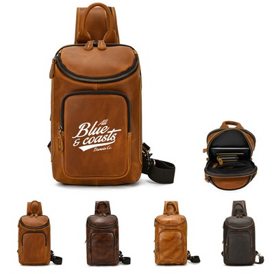 Vintage Full Grain Leather Sling Bag