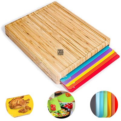 Premium Reversible Cutting Board with Non-Slip Mats