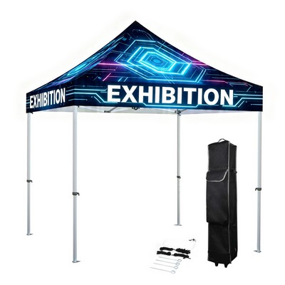 10'x10' Custom Printed Canopy Tent with 50mm Hex Aluminum Frame