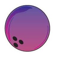 Purple Bowling Ball Mighty Mini Magnet
