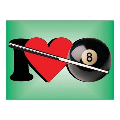 I Love Pool Rectangle Metal Photo Magnet (2"x3")