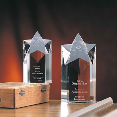 6" Megastar Crystal Star Award
