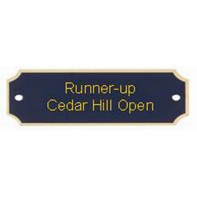 Laser Engraved Black with Gold Border Perpetual Plate (3-1/4" x 1")