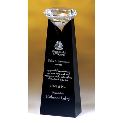 Illusion Diamond Tower Optic Crystal Award (2 3/4"x 8")