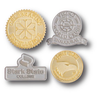 3/4" (0.75") Die Struck Sandblast Lapel Pin