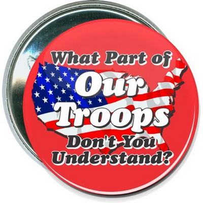 Military - God Bless America - 2 1/4'' Round Button