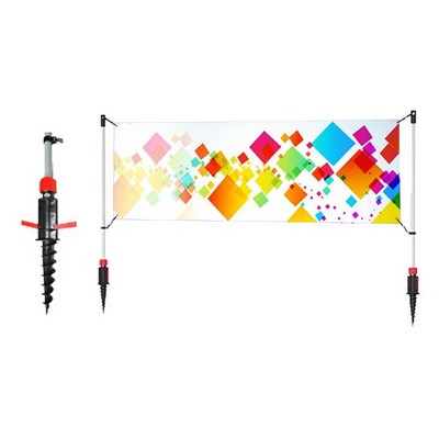 Twist X Outdoor Banner System, Hardware Only, 144"W x 42"H