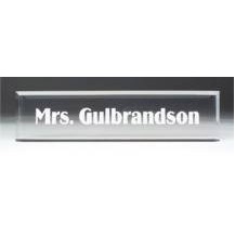 Clear Acrylic Desk Wedge (8" x 2")