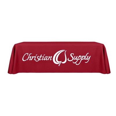 8' 3 Sided Open Back Rectangle Table Cloth