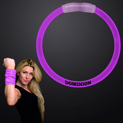 8" Purple Glow Bracelet - PRINTED