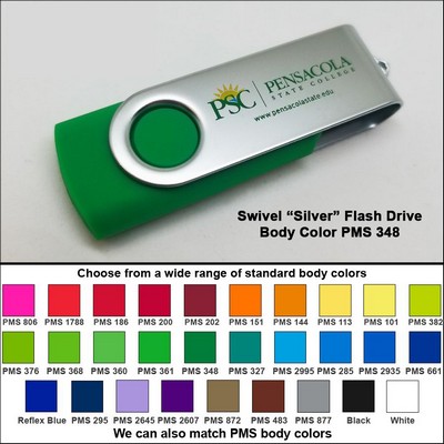Swivel Flash Drive - 1 GB Memory - Body PMS 348