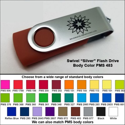 Swivel Flash Drive - 32 GB Memory - Body PMS 483