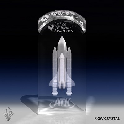 Dome Top Series Crystal Award (8" x 3 ½" x 3 ½")
