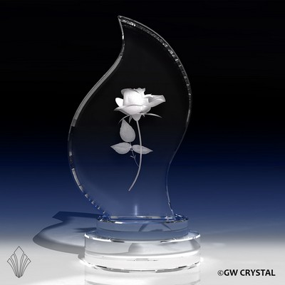 Flame Series Crystal Award (7" x 3 ½" x 3 1/8")