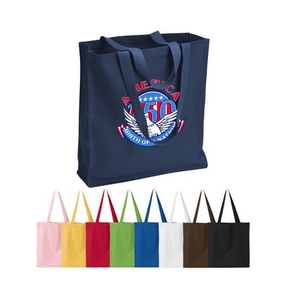 America 250 12 oz. Heavy Cotton Canvas Gusset Shopping Bag