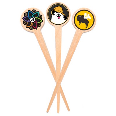 4" Custom Toothpicks - Round Top (Pointy)