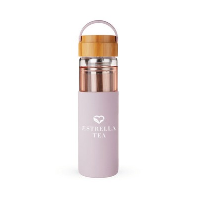 Pinky Up® Dana Glass Travel Tea Mug