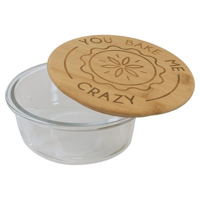 Glass Container with Bamboo Lid