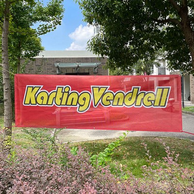 7 x 3' Banner Mesh Fabric Sign for Sports Event Music Festival Outdoor Banner Sign