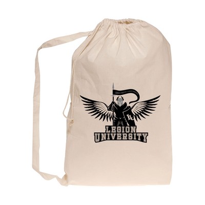 Natural Cotton Laundry Bag (2 Color Imprint)