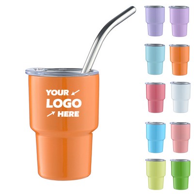 Cute 3 oz Insulated Tumbler with Straw
