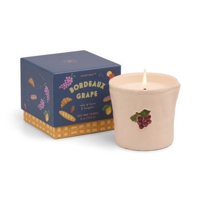 8 Oz Bistro Grape White Ceramic - Bordeaux Grape