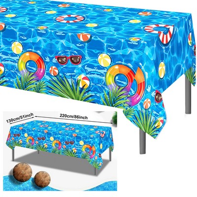 Beach Party Swimming Party Table Cover