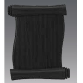 Classic Walnut-Black Scroll Plaque - 7" x 9"