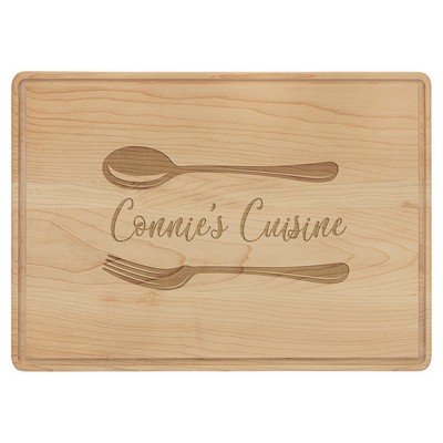 Maple Cutting Board with Drip Ring, 13 3/4" x 9 3/4"