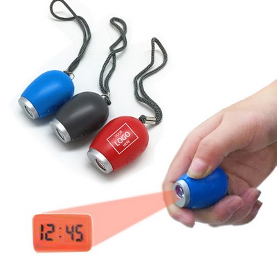 Mini Projection Clock Keychain