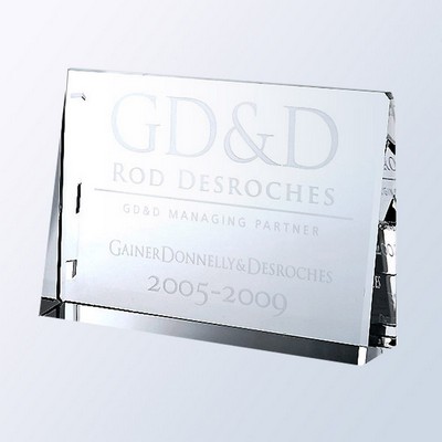 Crystal Horizontal Plaque - 5" x 7" x 1-3/8"