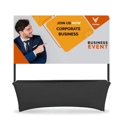 Table Top Banner - Back Wall Display Package, Double Sided (8.04' x 5.41ft)