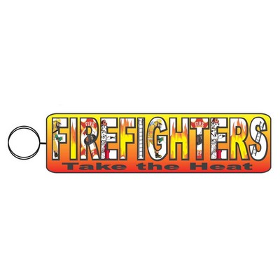 Fireman Slogan Executive Key Chain w/Mirrored Back (2")