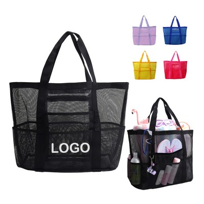 Large Mesh Tote Beach Bag