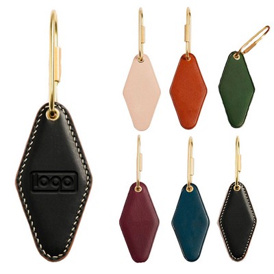 PU Leather Diamond Shaped Keychain