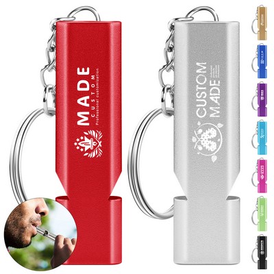 Aluminum Alloy Safety Whistle Keychain