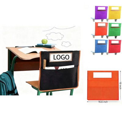 Student Chair Backrest Organizer Pouch