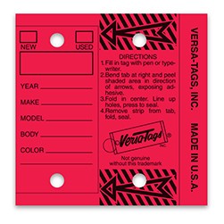 Red Self-Protecting Key Tag