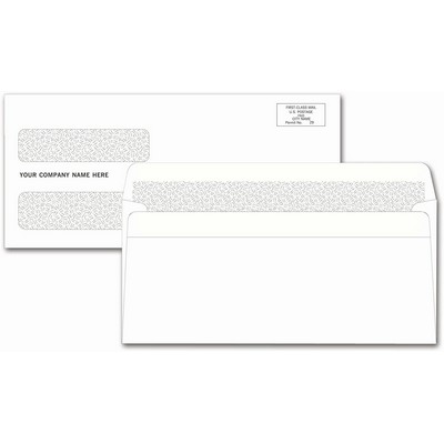 Two-Window Confidential Envelopes - 2 Flaps, Self Seal, Custom