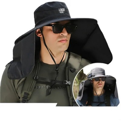 Wide Brim Sun Hat with 2 Fans