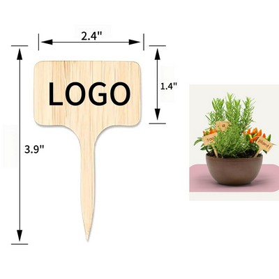 Reusable Wooden Bamboo Plant Tags Garden Markers