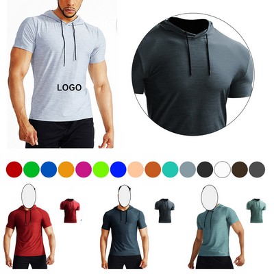 Sports Hooded Short Sleeve