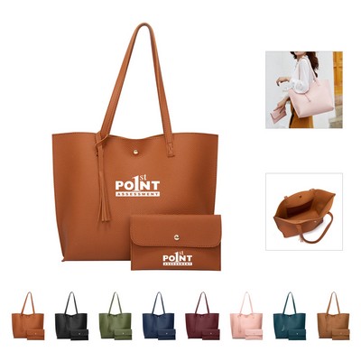 Women Pu Faux Leather Tote Bags