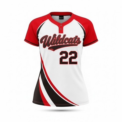 Women's Birdseye Mesh 2 Button Baseball Jersey 160GSM
