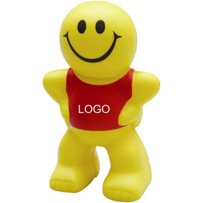 PU Foam Smiley Face Yellow Stress Relief Ball
