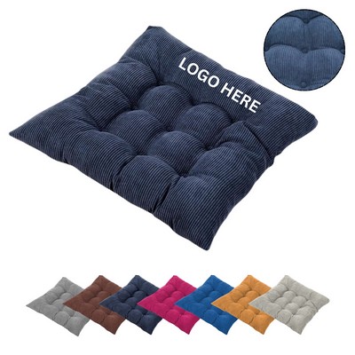 Corduroy Quilted Chair Cushion Pad